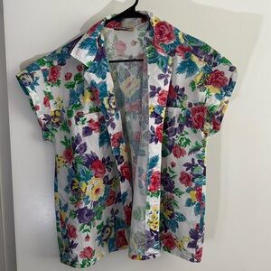 Button down floral women’s shirt